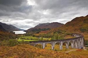 Dramatic Sky Gallery: The magnificent Glenfinnan Viaduct in the Scottish Highlands, Argyll and Bute, Scotland