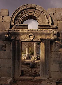 Synagogue Gallery: Main gate, Bar am Synagogue (Second Temple), Upper Galilee, Israel, Middle East