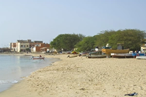 The main town of Sal Rei, Boa Vista, Cape Verde Islands, Africa The main town of Sal Rei, Boa Vista, Cape Verde Islands, Africa