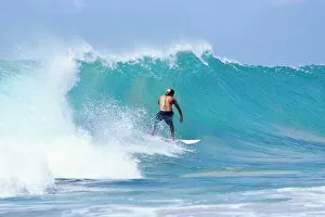 Surfing Collection: Man surfing at Praia do Boldro, Parque Nacional de Fernando de Norohna
