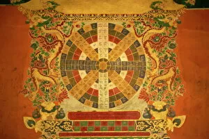 Wall Painting Collection: Mandala inside the Potala Palace, Lhasa, Tibet, China, Asia