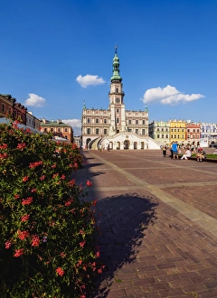 Market Square and City Hall, Old Town, UNESCO World Heritage Site, Zamosc, Lublin Voivodeship Market Square and City Hall, Old Town, UNESCO World Heritage Site, Zamosc, Lublin Voivodeship