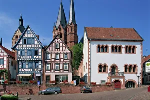 The Market Square with the Marien church on the town The Market Square with the Marien church on the town