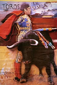 Images Dated 25th February 2008: Matador poster taken in 2001, Seville, Andalucia, Spain, Europe