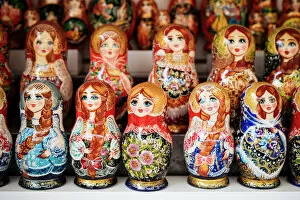 Stalls Gallery: Matryoshka dolls, St. Petersburg, Leningrad Oblast, Russia, Europe