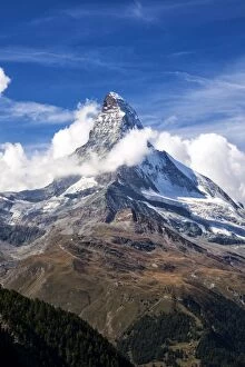 Beauty Collection: Matterhorn surrounded by clouds, Zermatt, Canton of Valais, Pennine Alps, Swiss Alps
