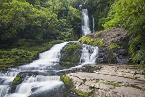 McLean Falls on the Tautuku River, Chaslands, near Papatowai, Catlins Conservation Area McLean Falls on the Tautuku River, Chaslands, near Papatowai, Catlins Conservation Area