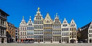 Grote Markt Gallery: Medieval guild houses on Grote Markt, Antwerp, Flanders, Belgium, Europe