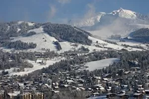 Cabins Gallery: Megeve village in winter, Megeve, Haute Savoie, French Alps, France, Europe