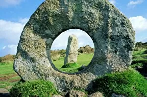 Carving Gallery: Men-an-Tol, a cromlech, near Madron, Penzance, Cornwall, England, UK
