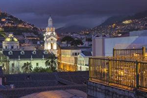 Metropolitan Cathedral at night, Independence Square, Quito, UNESCO World Heritage Site Metropolitan Cathedral at night, Independence Square, Quito, UNESCO World Heritage Site