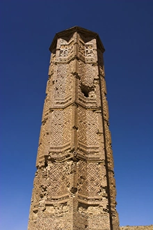 Mortar hole in the Minaret of Bahram Shah, one of two 12th century minarets believed to Mortar hole in the Minaret of Bahram Shah, one of two 12th century minarets believed to
