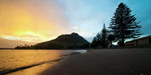 South Island Gallery: Mount Maunganui sunset, Tauranga, North Island, New Zealand, Pacific