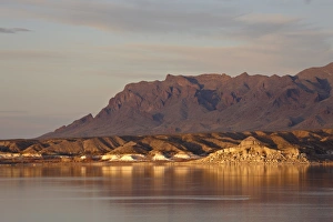 Mountains and clouds on the east side of Elephant Butte Lake before sunset Mountains and clouds on the east side of Elephant Butte Lake before sunset