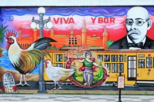 Mural Gallery: Mural by Chico in Ybor City Historic District, Tampa, Florida, United States of America