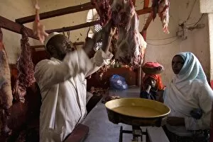 Harar Collection: Muslim butcher in Harar, Ethiopia, Africa