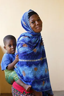 Muslim mother and son, Lome, Togo, West Africa, Africa Muslim mother and son, Lome, Togo, West Africa, Africa