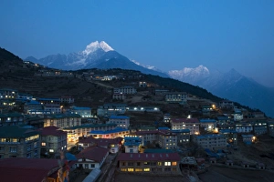 Namche in the Khumbu region, Himalayas, Nepal, Asia Namche in the Khumbu region, Himalayas, Nepal, Asia