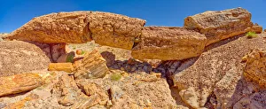 Natural stone bridge of petrified wood called Keystone Bridge Natural stone bridge of petrified wood called Keystone Bridge