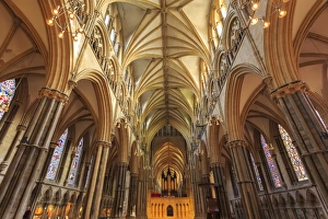 Nave and Choir Screen, Lincoln Cathedral interior, one of Europes finest Gothic buildings Nave and Choir Screen, Lincoln Cathedral interior, one of Europes finest Gothic buildings