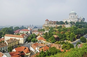 Rooftops Gallery: Neoclassical 19th century Esztergom Bazilika, largest church in Hungary, Esztergom, Budapest