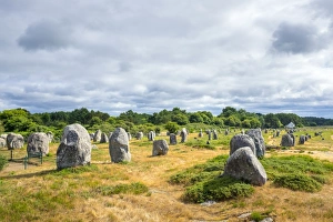 Neolithic standing stones at Alignements de Carnac (Carnac Stones), Alignements de Menec Neolithic standing stones at Alignements de Carnac (Carnac Stones), Alignements de Menec