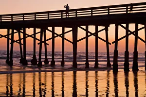 Newport Beach Pier at sunset, Newport Beach, Orange County, California Newport Beach Pier at sunset, Newport Beach, Orange County, California