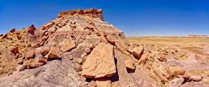 The northeast side of Keyhole Mesa in the First Forest of Petrified Forest National Park The northeast side of Keyhole Mesa in the First Forest of Petrified Forest National Park