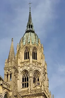 Images Dated 3rd July 2010: Notre Dame de Bayeux cathedral central tower, Bayeux, Normandy, France, Europe