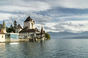 Oberhofen Castle and Lake Thun, Canton of Bern, Switzerland, Europe Oberhofen Castle and Lake Thun, Canton of Bern, Switzerland, Europe