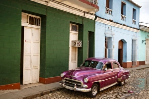 Old American vintage car, Trinidad, Sancti Spiritus Province, Cuba, West Indies, Caribbean Old American vintage car, Trinidad, Sancti Spiritus Province, Cuba, West Indies, Caribbean