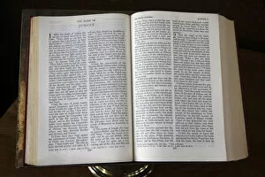 Images Dated 15th October 2014: Open Bible in Wesley Memorial Methodist Church, Oxford, Oxfordshire, England