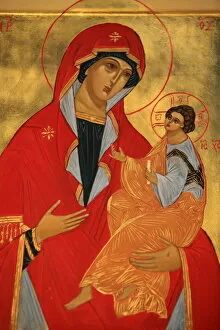 Images Dated 25th November 2005: Orthodox icon of Mary and Jesus, Paris, France, Europe