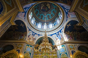 The ostentatious interior of the Nativitiy Cathedral, Chisinau, Moldova, Europe The ostentatious interior of the Nativitiy Cathedral, Chisinau, Moldova, Europe
