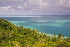 Overlook over the lagoon of Wallis, Wallis and Futuna, South Pacific, Pacific Overlook over the lagoon of Wallis, Wallis and Futuna, South Pacific, Pacific