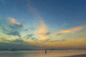 Pacific sunset at popular Playa Guiones surf beach, Nosara, Nicoya Peninsula, Guanacaste Province, Costa Rica Pacific sunset at popular Playa Guiones surf beach, Nosara, Nicoya Peninsula, Guanacaste Province, Costa Rica