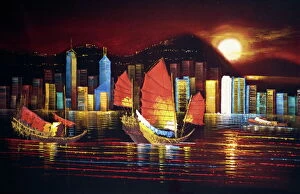 Hong Kong Collection: Painting, Hong Kong, China, Asia