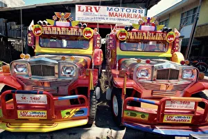 Pair of customised Jeepney trucks Pair of customised Jeepney trucks