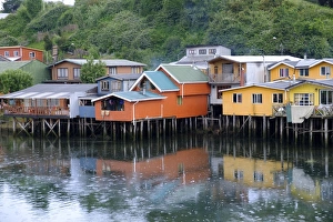 A palafita stilt village in Castro, Chiloe Island, northern Patagonia, Chile, South A palafita stilt village in Castro, Chiloe Island, northern Patagonia, Chile, South