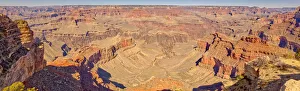 Panorama of Grand Canyon viewed from Powell Point along the Hermit Road Panorama of Grand Canyon viewed from Powell Point along the Hermit Road