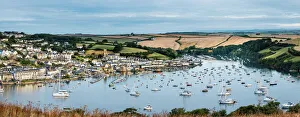 Dock Gallery: Panoramic view of Salcombe from East Portlemouth, East Portlemouth, Devon, England