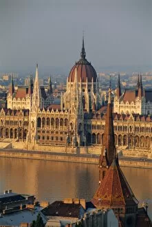 Rivers Gallery: Parliament building and the Danube River from the Castle district