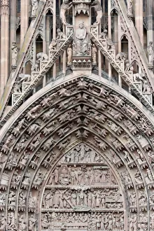 The Passion of our Lord on the western facade of Our Lady of Strasbourg Cathedral The Passion of our Lord on the western facade of Our Lady of Strasbourg Cathedral