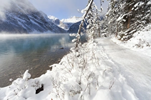 Path along Lake Louise, Banff National Park, UNESCO World Heritage Site, Rocky Mountains Path along Lake Louise, Banff National Park, UNESCO World Heritage Site, Rocky Mountains