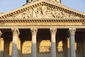 Pediment and columns of the Pantheon, Paris, France, Europe Pediment and columns of the Pantheon, Paris, France, Europe