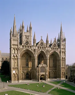 Prints of Peterborough Cathedral, Peterborough, Cambridgeshire, England, United Kingdom, Europe Peterborough Prints: Peterborough Cathedral Print