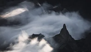 Pico Ruivo mountain peak in a sea of clouds, Madeira island, Portugal, Atlantic, Europe Pico Ruivo mountain peak in a sea of clouds, Madeira island, Portugal, Atlantic, Europe