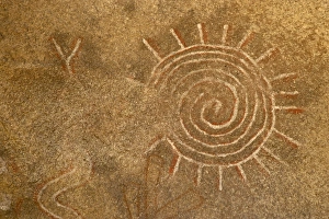 Rock Drawing Gallery: Pictographs, Alabama Hills, Inyo National Forest, California, United States of America