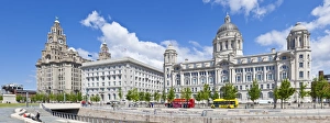 Images Dated 4th June 2012: Pierhead Three Graces buildings, Liverpool Waterfront, UNESCO World Heritage Site, Liverpool