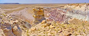 A pillar of sandstone on the west side of Agate Plateau in Petrified Forest National Park A pillar of sandstone on the west side of Agate Plateau in Petrified Forest National Park